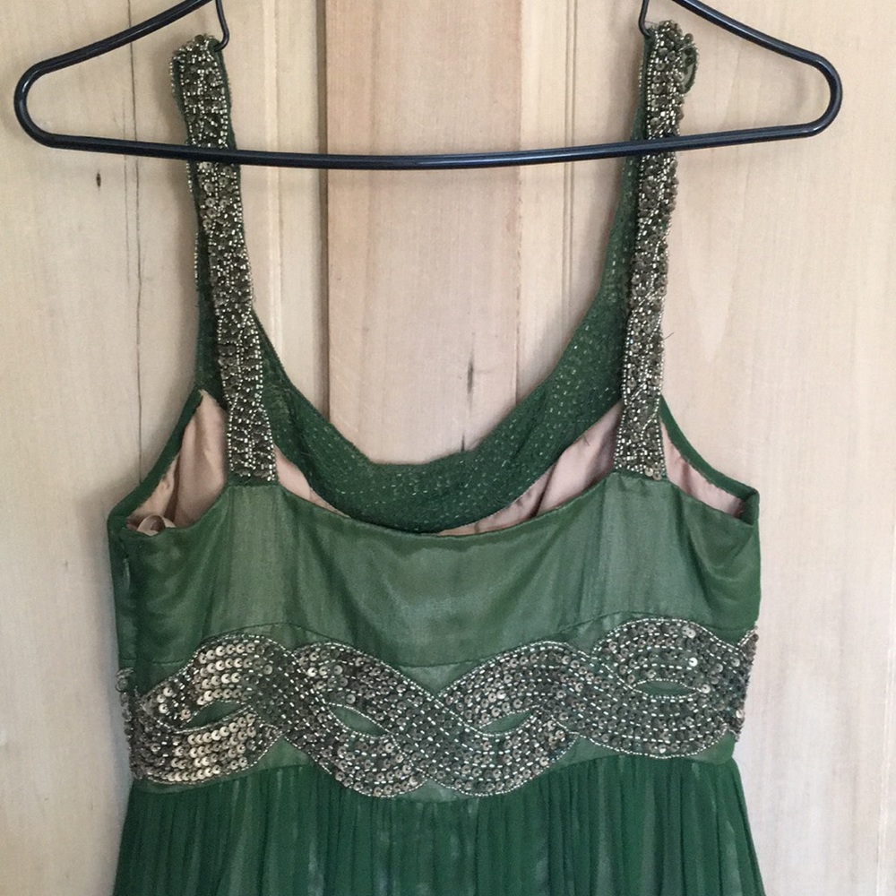 Gold and Green Grecian Dress - Picture 3 of 6